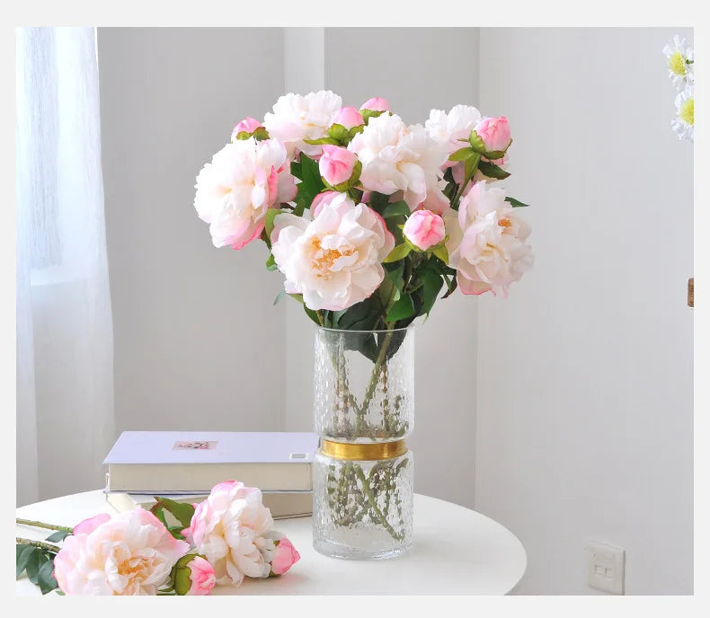 67CM 2-piece Luxurious Peony Artificial Flower Peony Silk Flower Nordic Home Decoration Wedding Soft Decoration Ornament