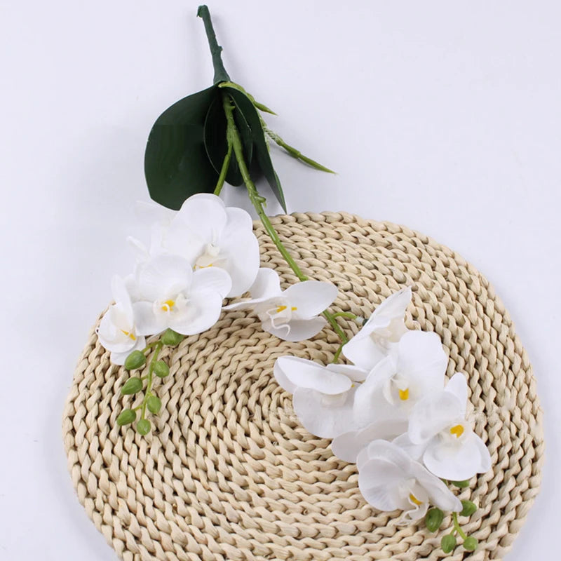 Latex Hand Crafted Butterfly Orchid  Silicon PU Real Touch Wedding Christmas Festival Home Decor Accessories