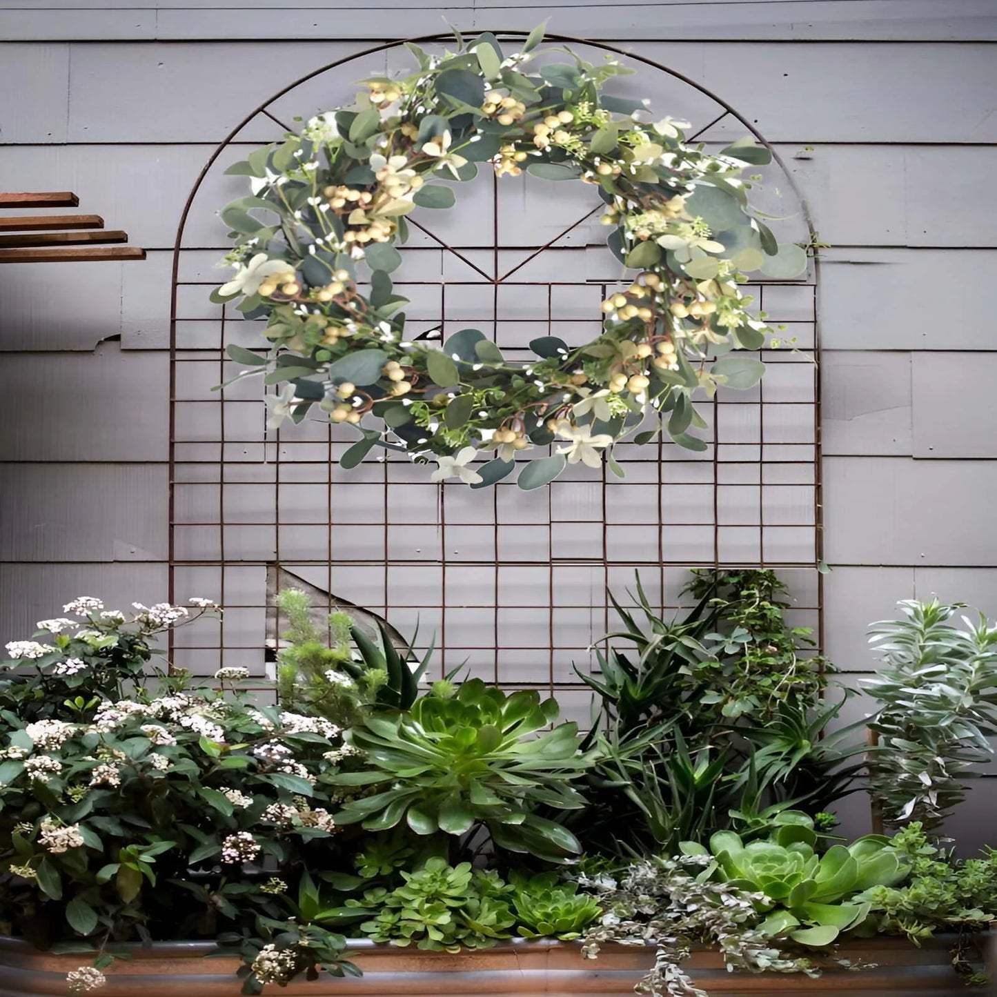 Simulation Artificial Vine Plant Berry Wreath Green Door Hanging Plant Wedding Courtyard Garden Home Party Wall Decoration